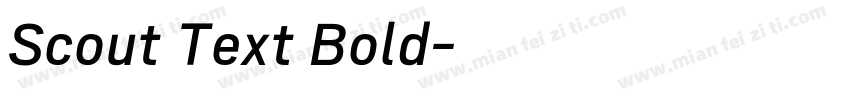 Scout Text Bold字体转换